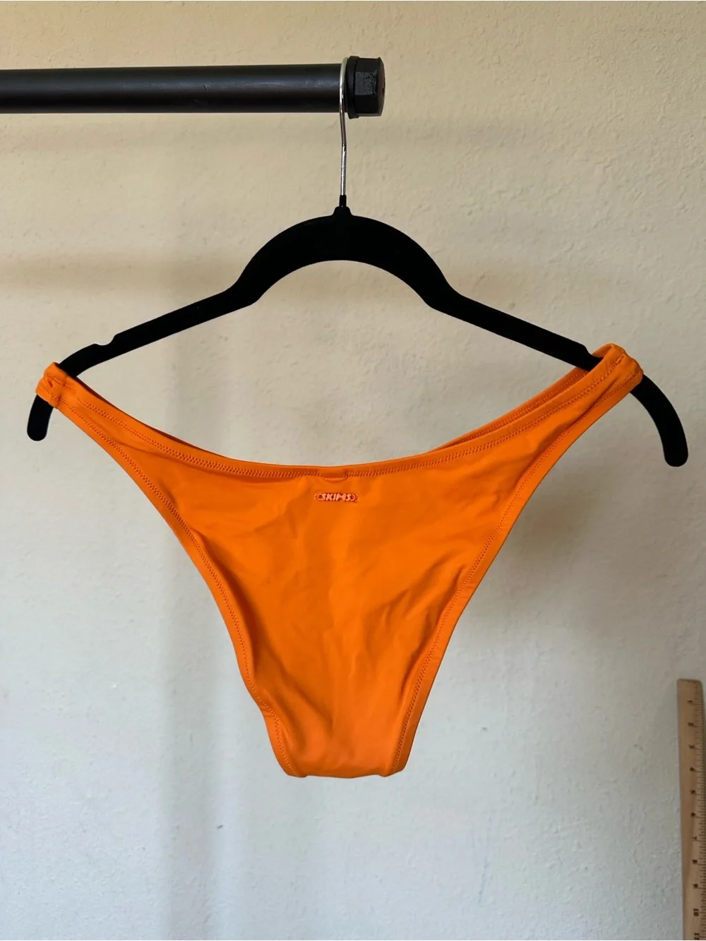 SKIMS SWIM CHEEKY TANGA BIKINI BOTTOM TANGERINE S